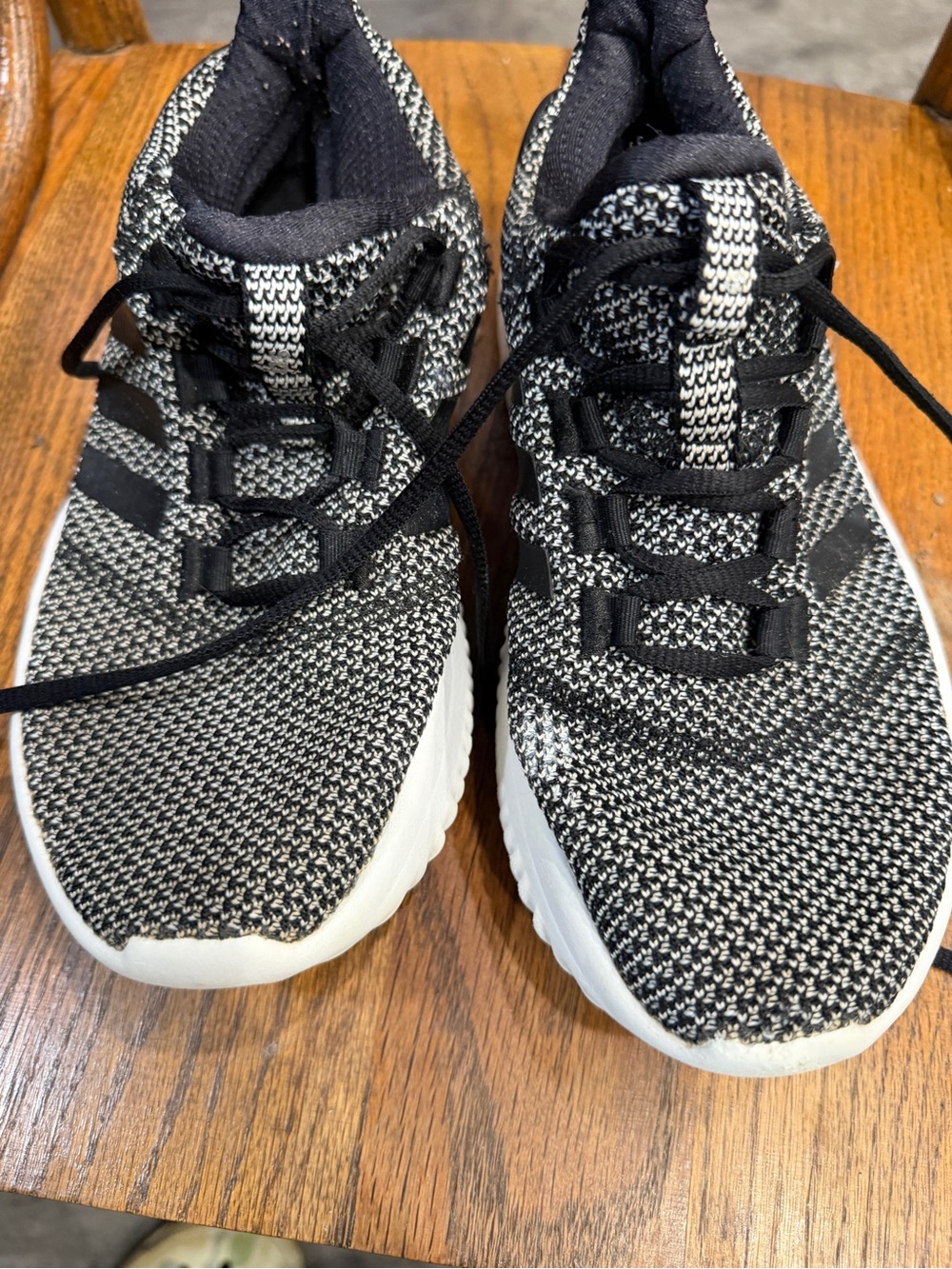 adidas Kids Knit Sneakers - Black and White